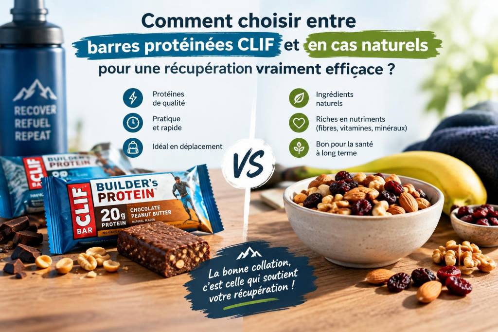 Comment choisir entre barres protéinées clif et en-cas naturels pour une récupération vraiment efficace